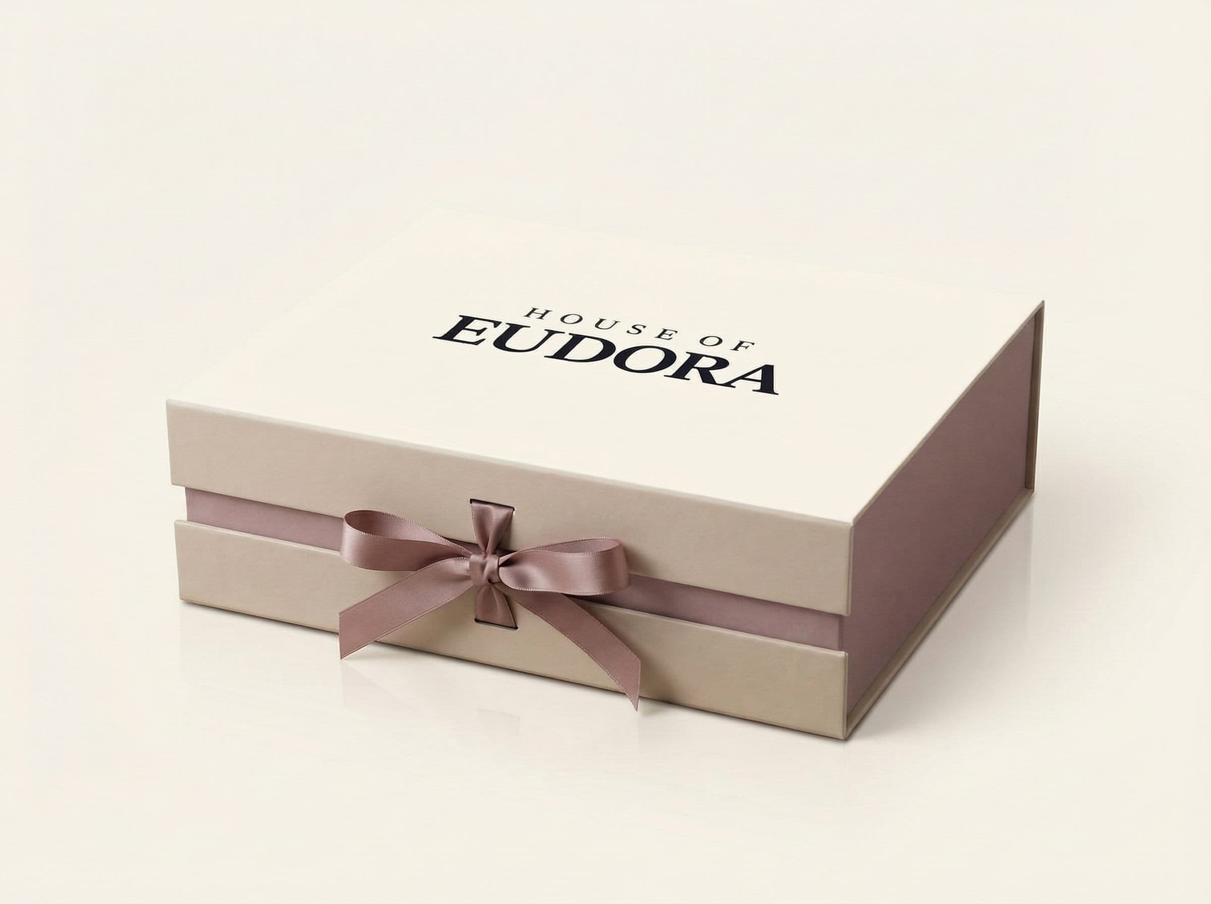 The Glow-Up Box, open, with its contents arranged around it